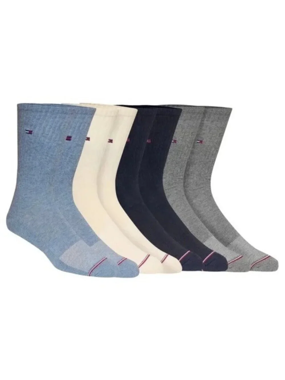 NWT Tommy Hilfiger Men's 7-12 Cushion Crew Socks 8-Pack Assorted Colors